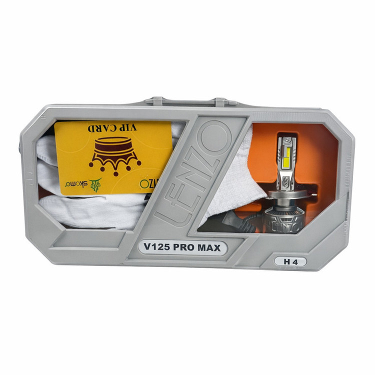 هدلایت خودرو لنزو مدل V125 PRO MAX پایه H4 بسته 2 عددی