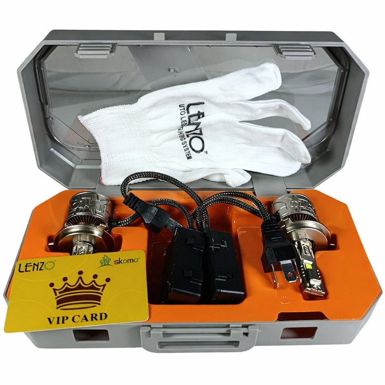 هدلایت خودرو لنزو مدل V125 PRO MAX پایه H4 بسته 2 عددی