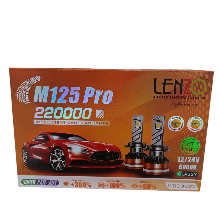 هدلایت لنزو مدل M125 pro پایه H1 بسته 2 عددی