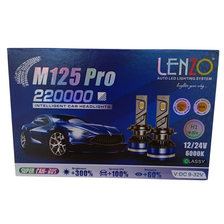 هدلایت لنزو مدل M125 pro پایه H1 بسته 2 عددی