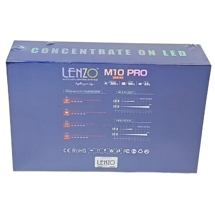 هدلایت خودرو لنزو مدل M10 PRO - 150000 پایه H7 بسته 2 عددی