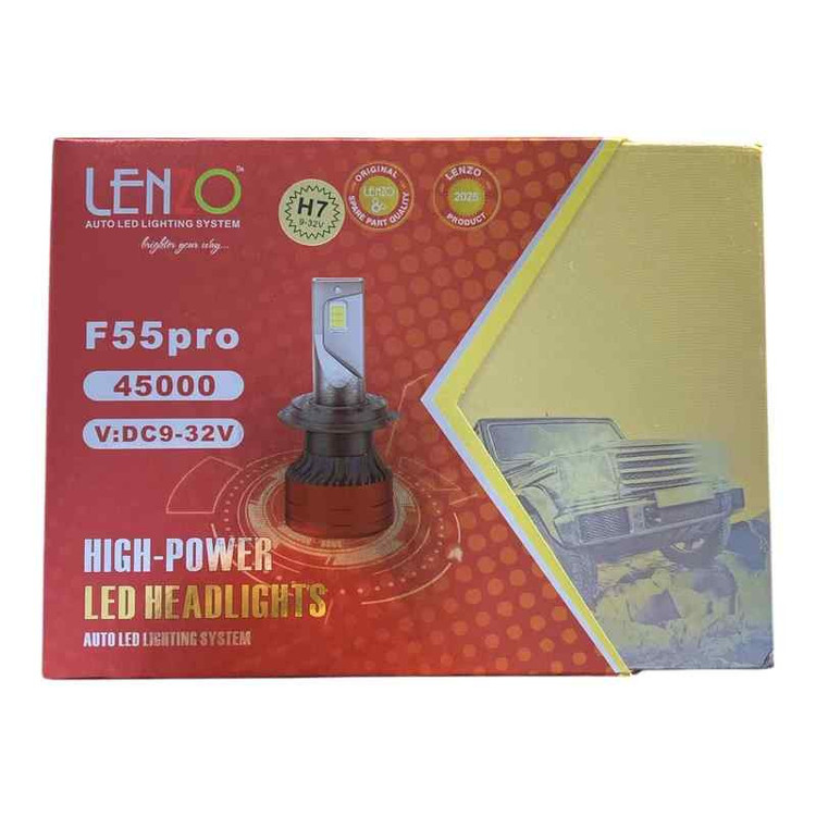 لامپ هدلایت خودرو لنزو مدل F55 پایه H4 بسته دو عددی