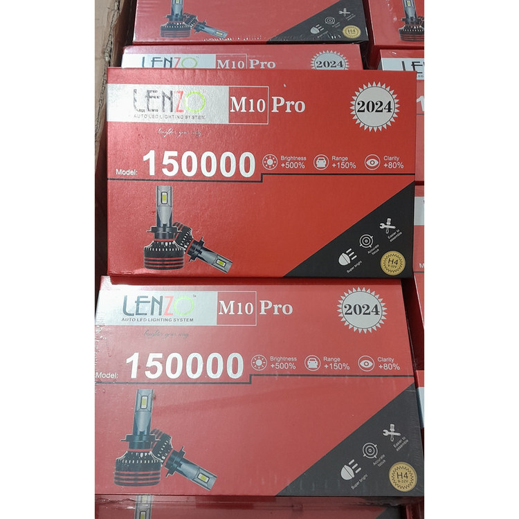 هدلایت لامپ خودرو لنزو مدل m10 pro مجموعه 2 عددی