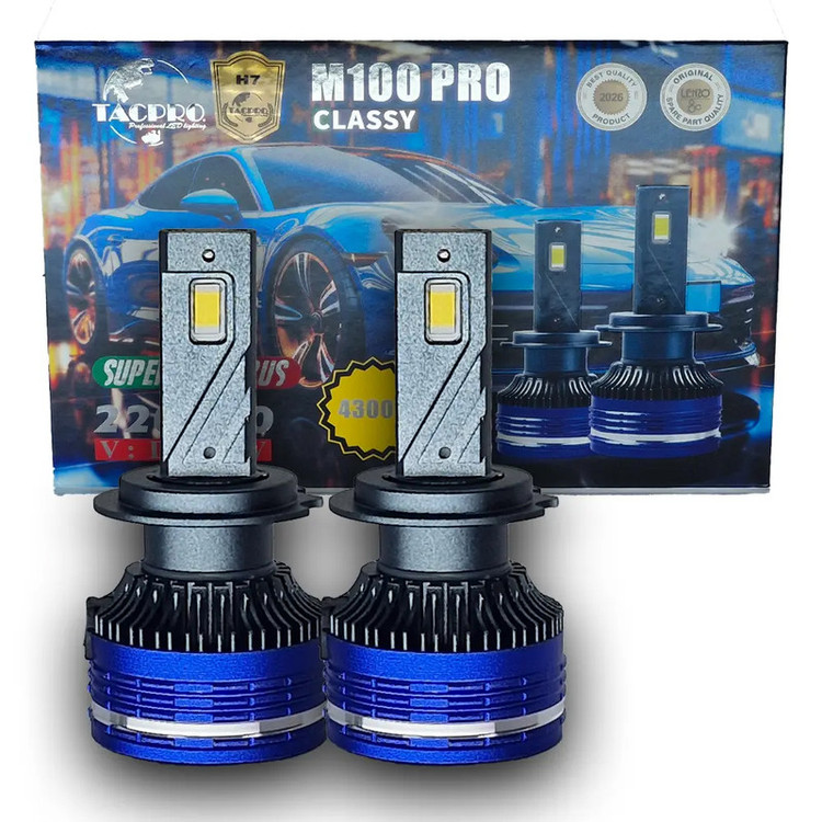 هدلایت لامپ خودرو لنزو مدل M100 pro پایه H7 بسته 2 عددی