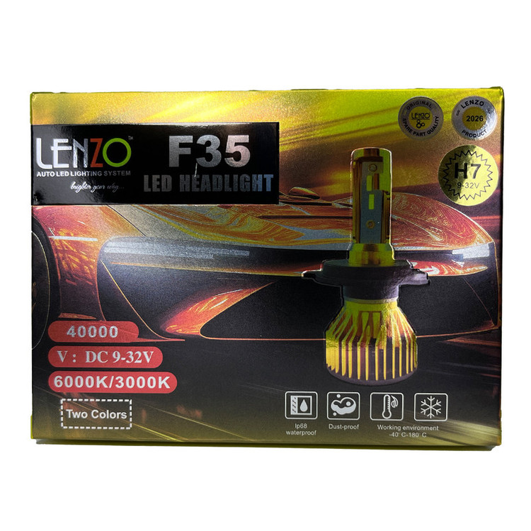 لامپ هدلایت دو حالته خودرو لنزو مدل F35 پایه H7 بسته دو عددی