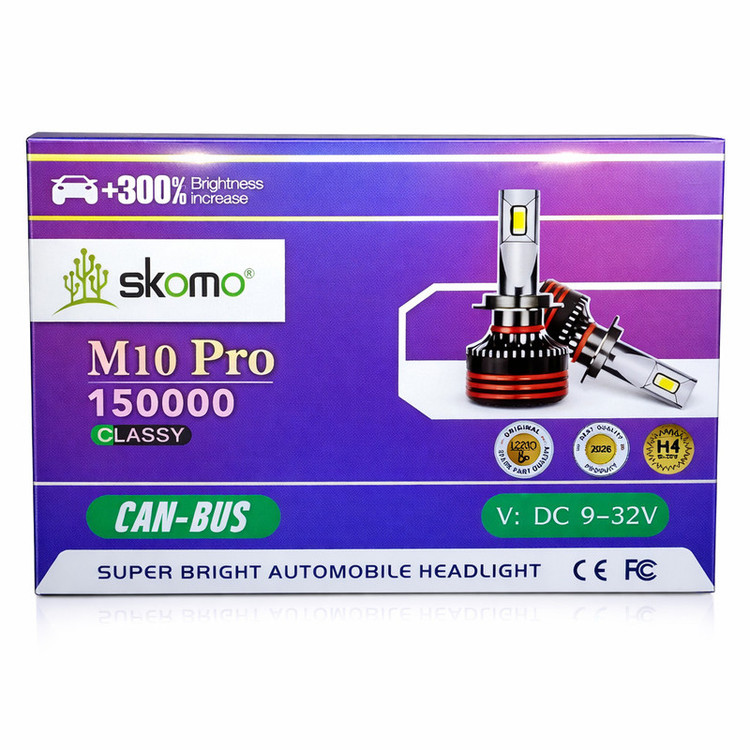 هدلایت خودرو لنزو مدل M10 PRO پایه H4 بسته 2 عددی