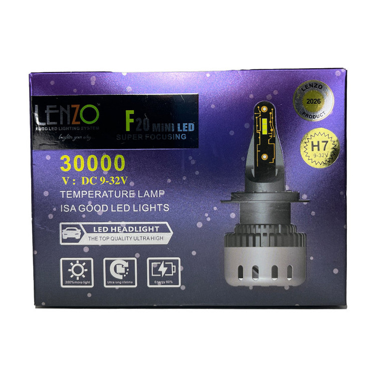 لامپ هدلایت یخی خودرو لنزو مدل F20 پایه H7 بسته دو عددی