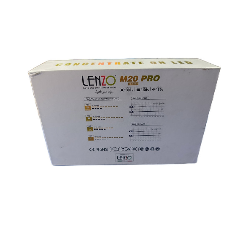 هدلایت خودرو لنزو مدل m20 pro پایه h7 بسته دو عددی