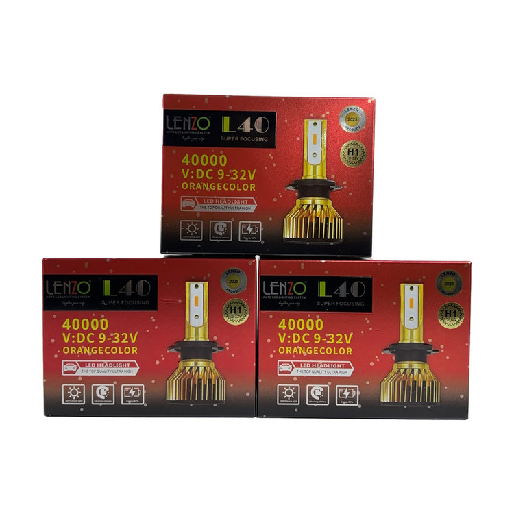 لامپ هدلایت خودرو لنزو مدل F40 پایه H1 بسته دو عددی