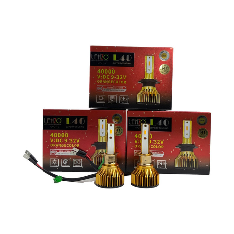لامپ هدلایت خودرو لنزو مدل F40 پایه H1 بسته دو عددی