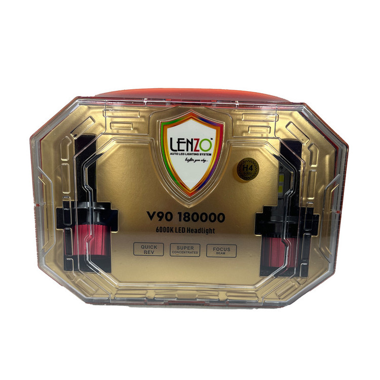 لامپ هدلایت خودرو لنزو مدل V90 پایه H4 بسته دو عددی