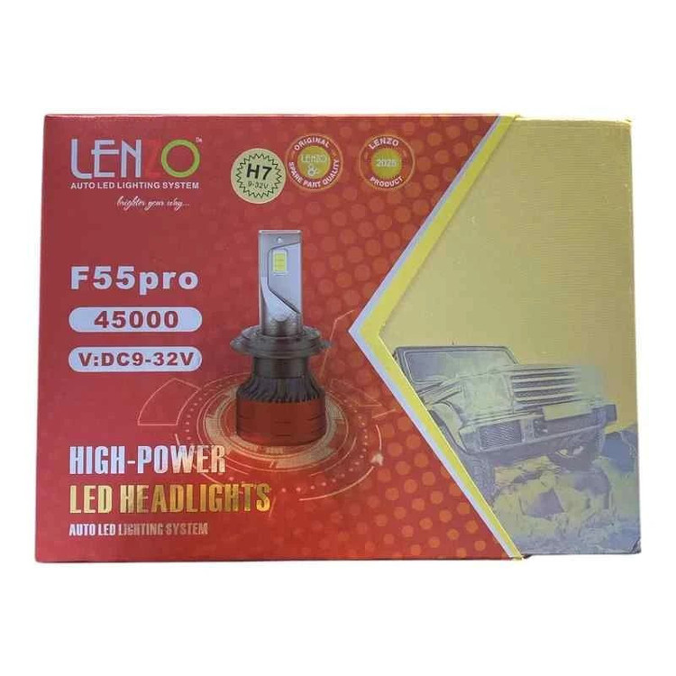 هدلایت لنزو مدل F55 pro پایه H1 بسته دو عددی