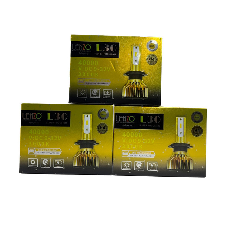 لامپ هدلایت خودرو لنزو مدل F30 پایه H4 بسته دو عددی
