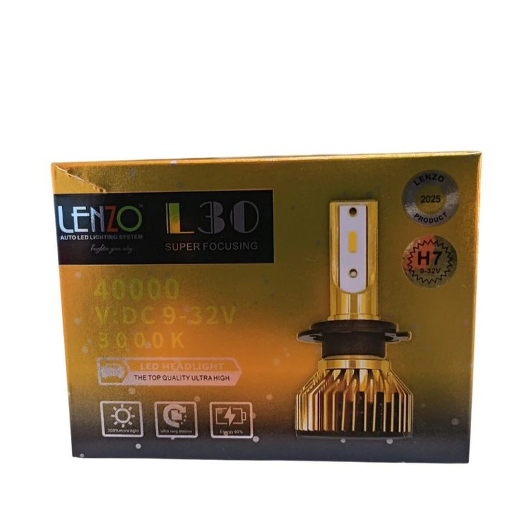 هدلایت لنزو مدل F30 پایه H7 بسته دو عددی