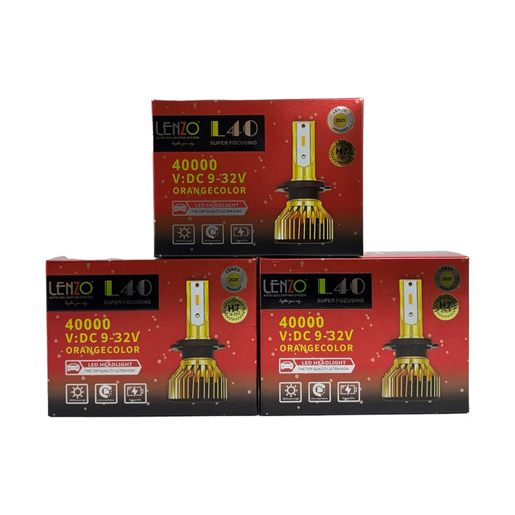 لامپ هدلایت خودرو لنزو مدل F40 پایه H7 بسته دو عددی