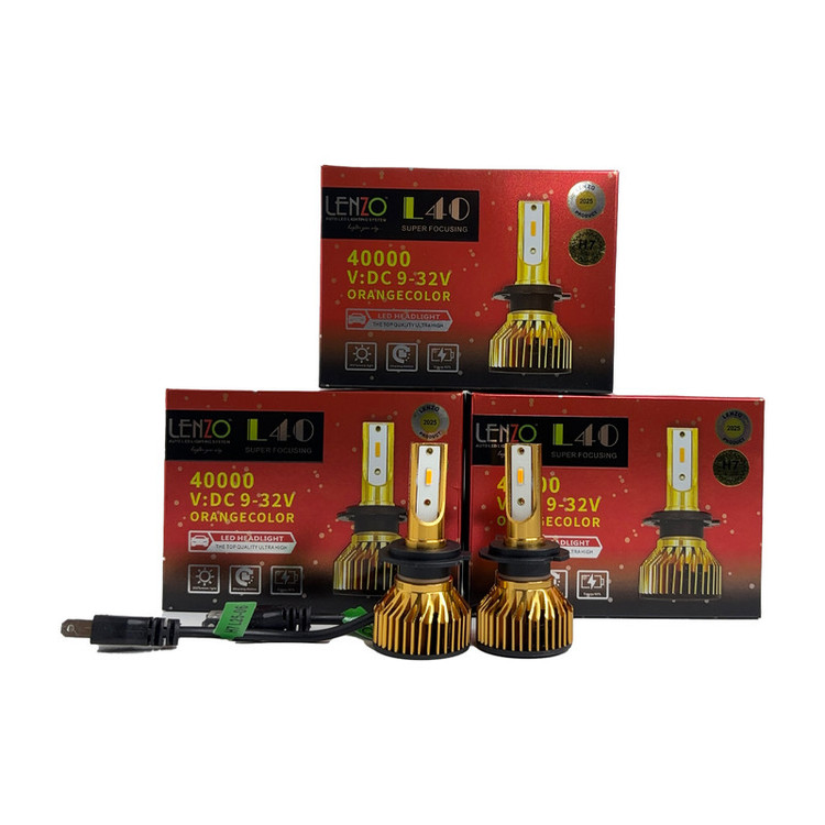 لامپ هدلایت خودرو لنزو مدل F40 پایه H7 بسته دو عددی