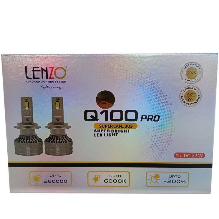هدلایت لنزو مدل Q100 پایه H7 بسته دو عددی