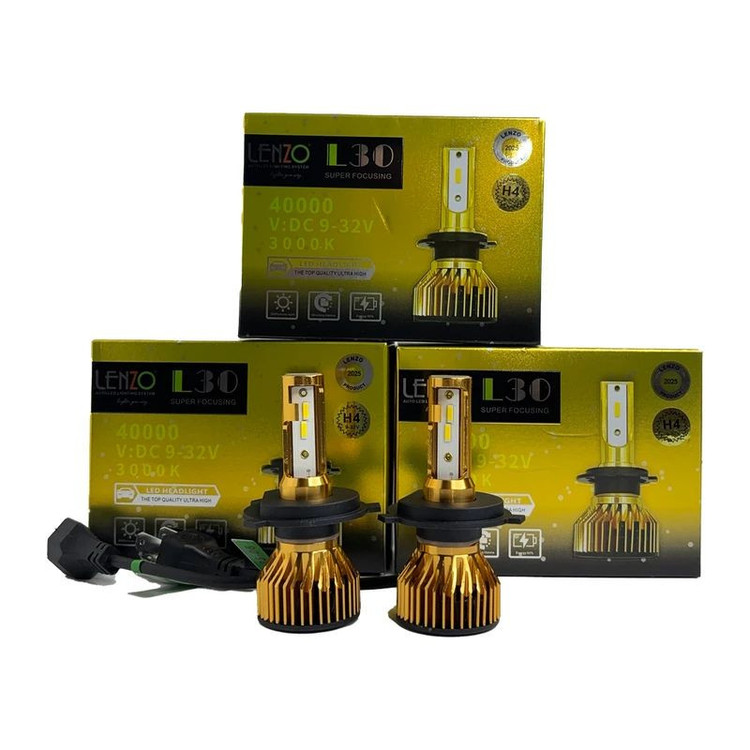 هدلایت لنزو مدل F30 پایه H4 بسته دو عددی