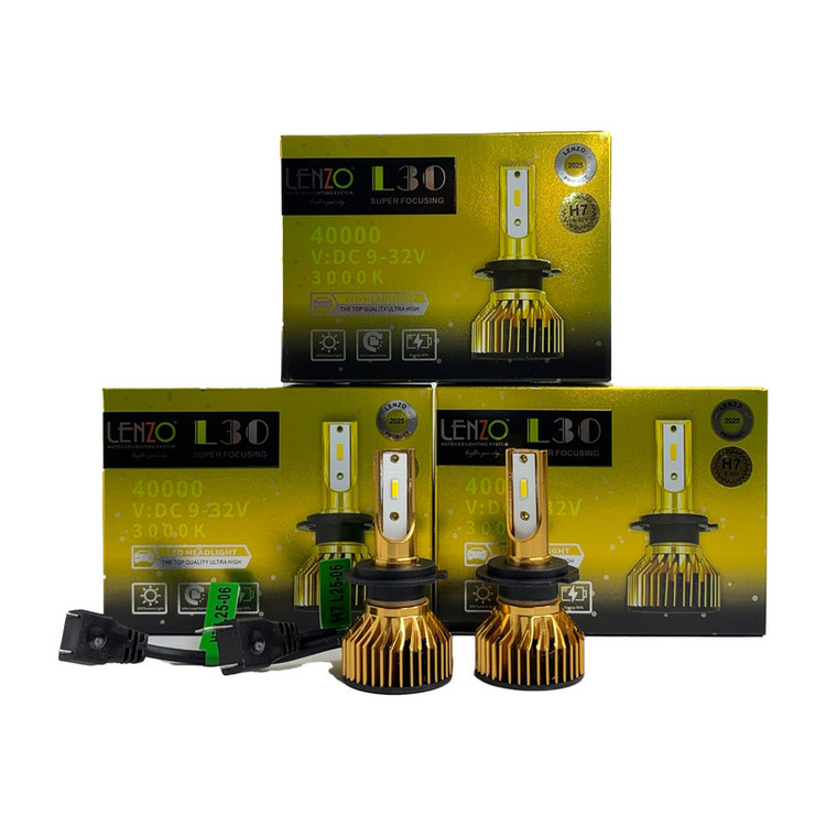 لامپ هدلایت خودرو لنزو مدل F30 پایه H7 بسته دو عددی