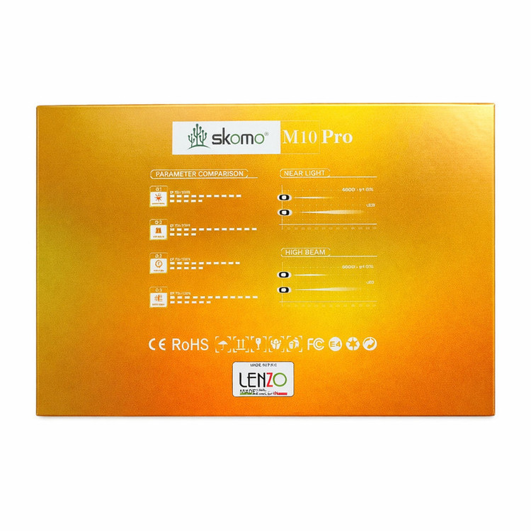 هدلایت خودرو لنزو مدل M10 PRO پایه H1 بسته 2 عددی