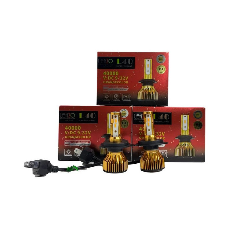 هدلایت لنزو مدل F40 پایه H4 بسته دو عددی