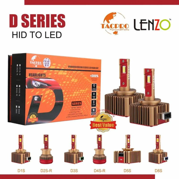 هدلایتهای جدید سری D لنزو جایگزین زنون فابریک با پایه های D1s D2s D3s D4s D5s